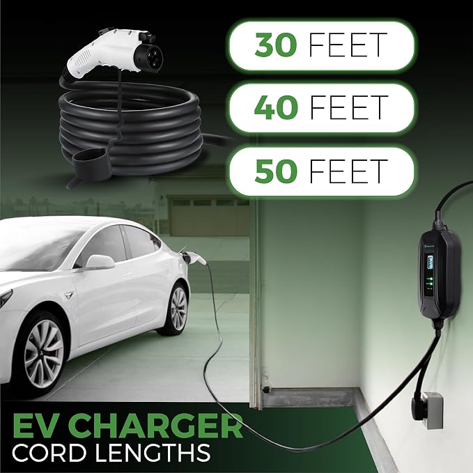 PRIMECOM Level 2 EV Charger 220/240V, 30ft & 50ft, Portable EVSE Electric - Image 3