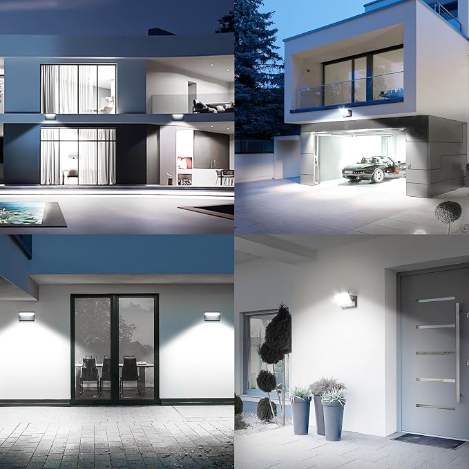 40W Outdoor Flood Light, 5000K 360° Rotating LED Wall Light, IP66 Waterproof - Image 6