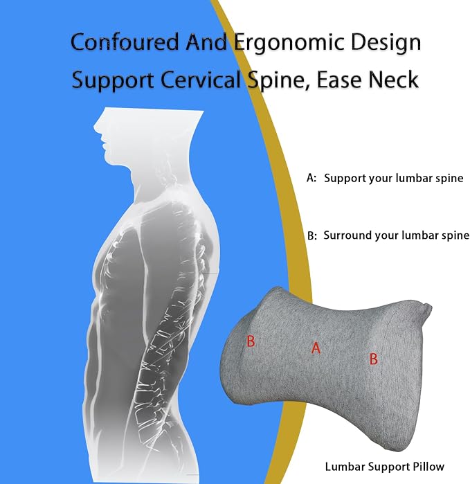 Lumbar Support Pillow for Car, Car Neck Pillow Kit for Car - Image 5