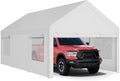 JY QAQA Carport, 12x20 FT Heavy Duty Carport Reinforced Steel Poles by JYQAQA