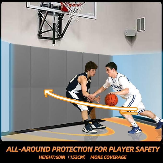 PROGOAL 2"/4" Thick Foam Protection Wall Pad，Gym Basketball-Court - Image 7