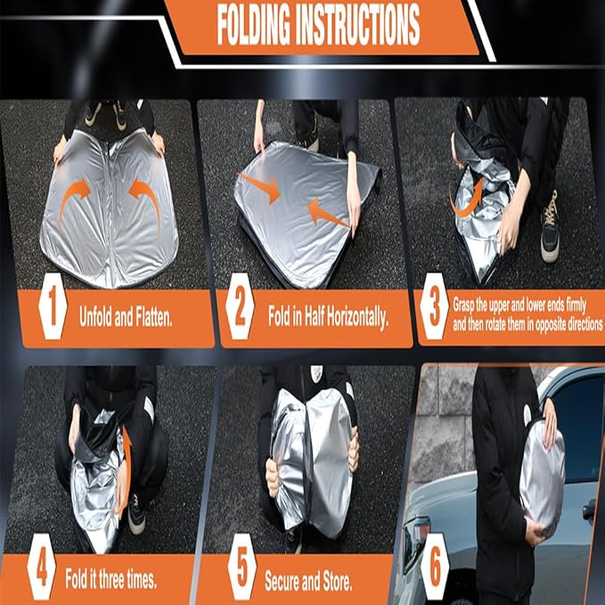 Windshield Sun Shade for Altima 2019-2025 Custom Fit Foldable Front Window - Image 7