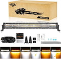 Auxbeam 30 Inch 180W LED Light Bar, 6 Modes Spot Flood Combo Offroad Lighting by Auxbeam