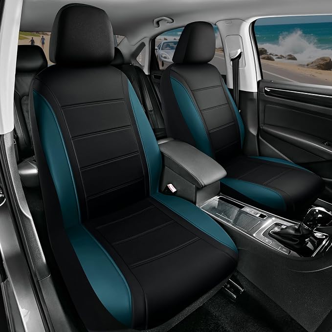 Road Comforts Leather Seat Covers, Breathable Car Seat Covers Full Set - Image 2