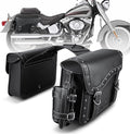 NICECNC Motorcycle Saddle Bags, PU leather Motorcycle Saddlebags, Reinforced by Nicecnc