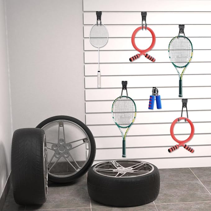 Landhoow 36 Pcs Slatwall Hooks & Hangers 32 Heavy Duty Slat Wall Hanging Hooks - Image 7