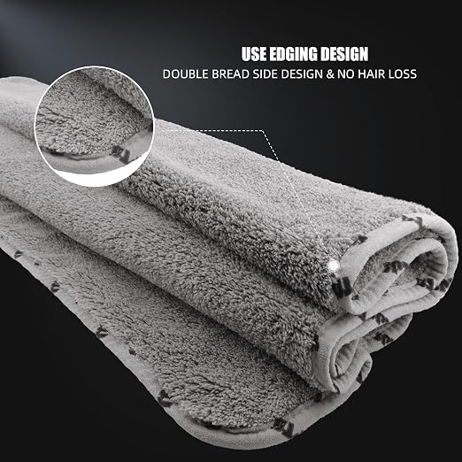 SPTA Car Microfiber Towels Woolly Mammoth Large, Super Absorbent and Soft - Image 2
