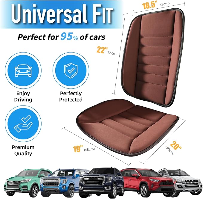 Car Seat Cushion with Back Support Pillow, Comfy Lumbar Support & Seat Cushion - Image 8