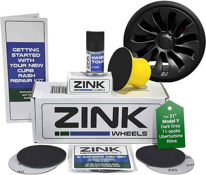 Premium Tesla Wheel Curb Rash Repair Kit by ZinkWheels