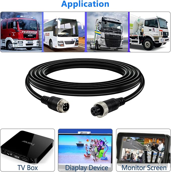 Car Video Extension Cable 4 Pin Aviation Waterproof Shockproof - Image 5
