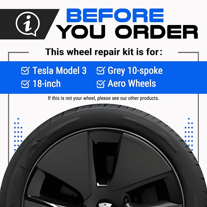Premium Tesla Wheel Curb Rash Repair Kit - Image 2