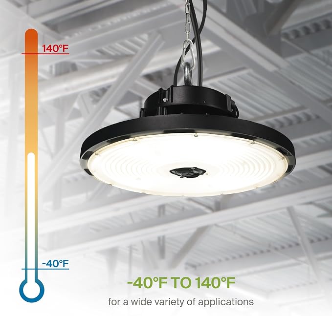 ASD LED High Bay UFO Light Fixture, Commercial Shop Lighting | 3CCT, IP69K - Image 7