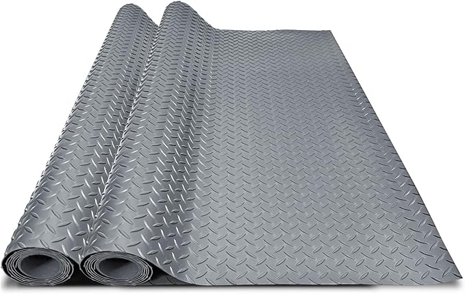 4x6 FT Garage Floor Mat, 2 Rolls 2.8mm Thickened Flooring Roll 48 sqft Diamond by GrandroadAuto