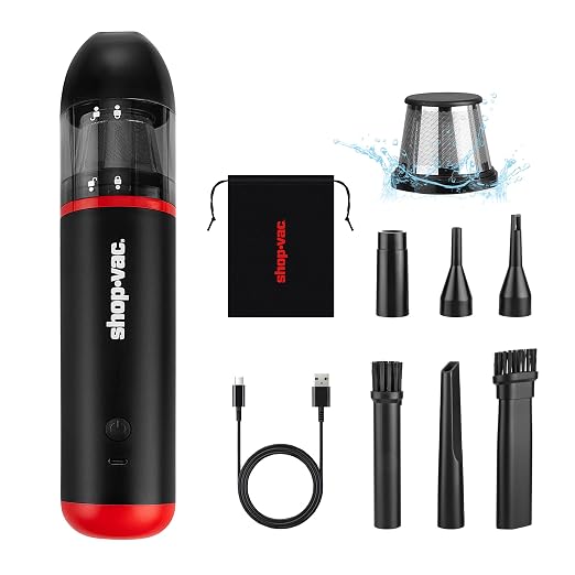 Shop-Vac Car Vacuum Cordless, 14000Pa 2-in-1 Blow/Suction Portable Air Duster by Shop-Vac