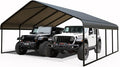 Heavy Duty Metal Carport 20x20 ft Galvanized Steel Carport Shelter by Unknown
