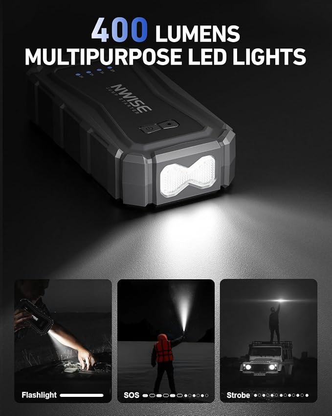 NWISE Car Jump Starter, 6000A Peak 25800mAh Portable Battery Starter - Image 4