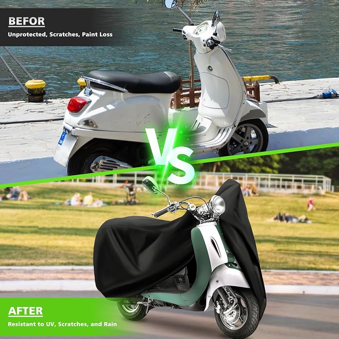 COVERVIN Scooter Waterproof Cover Outdoor, Moped Cover & Vespa Cover All - Image 5