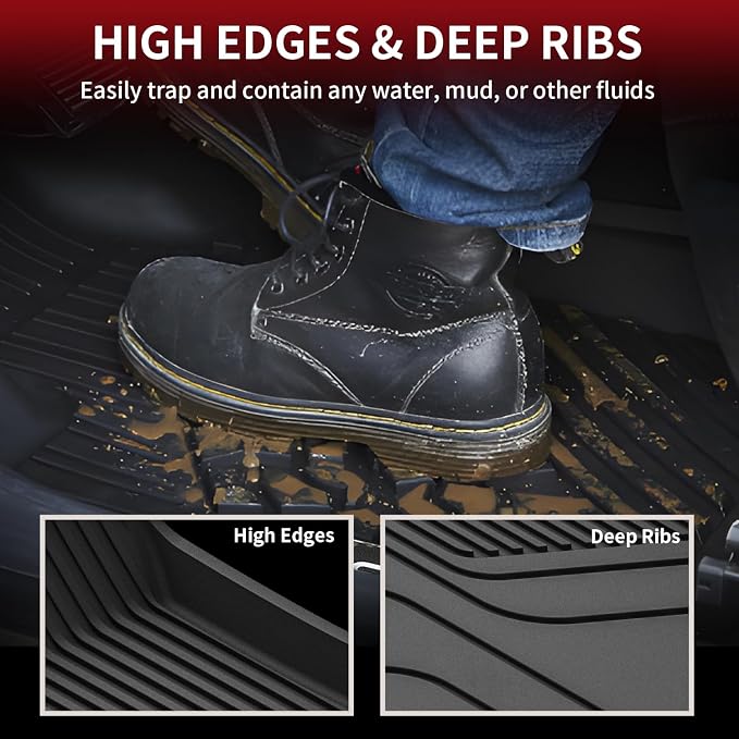 LASFIT Floor Mats for Tesla Model X 6 Seater & Model X Plaid 2025 2024 2023 - Image 3
