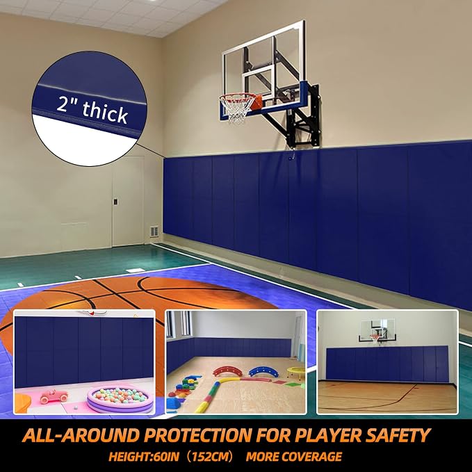 PROGOAL 2"/4" Thick Foam Protection Wall Pad，Gym Basketball-Court - Image 4