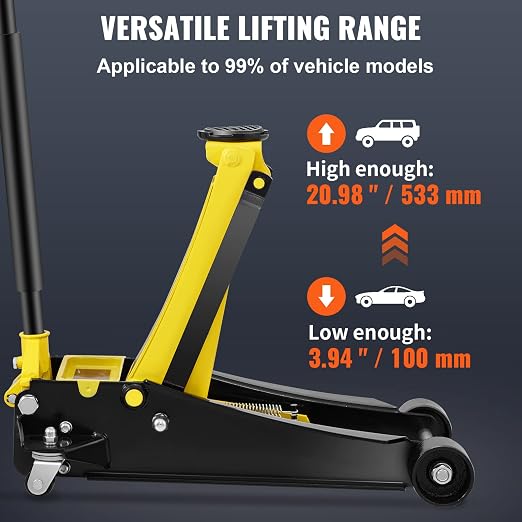 VEVOR 4 Ton Low Profile, Heavy-Duty Steel Racing Floor Jack - Image 3