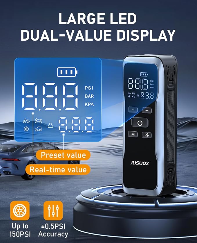 Tire Inflator Portable Air Compressor, Air Pump - Image 4