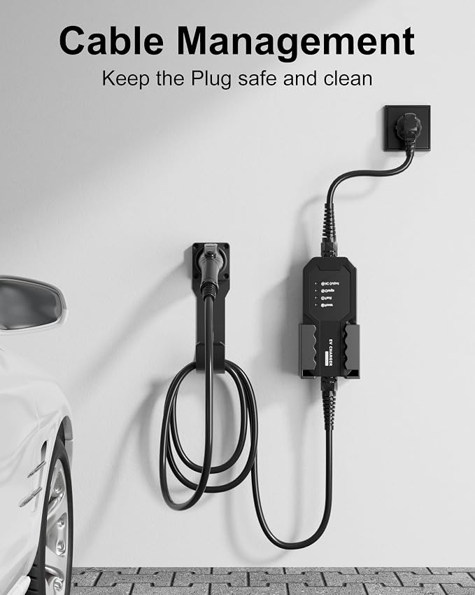 EV Charger Holder Wall Mount Kit, Ev Charging Cable Holder, EV Cable Box - Image 2