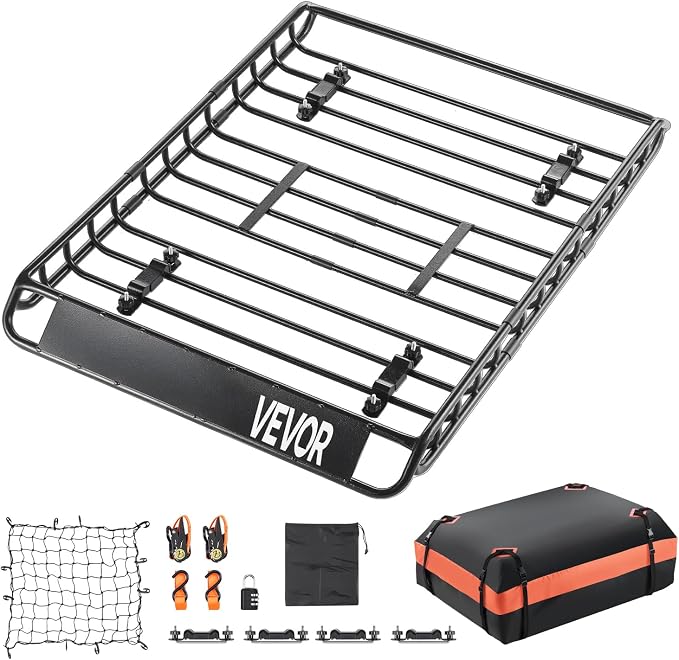 VEVOR Roof Rack Basket, Universal Rooftop Cargo Carrier - Image 9