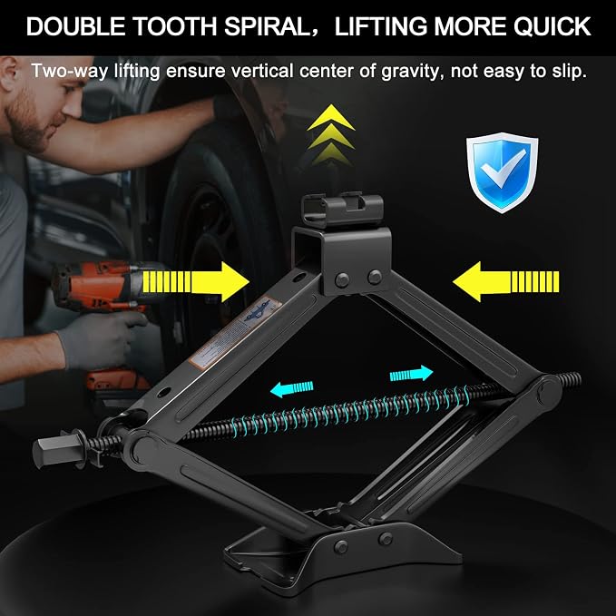 IMAYCC Car Jack Kit, Scissor Jack - Image 3