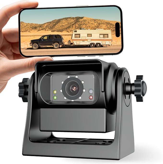 EWAY WiFi Magnetic Hitch Wireless Backup Rear/Front View Camera Rechargeable by EWAY