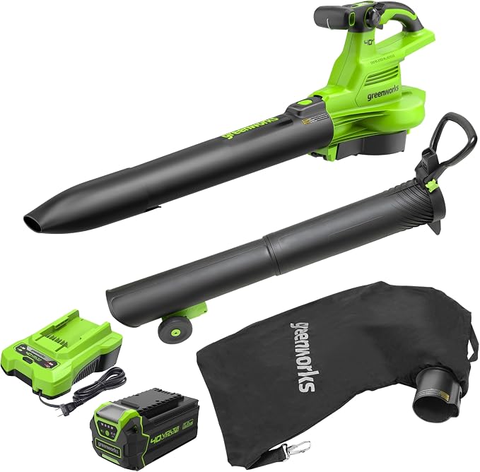 Greenworks 40V Cordless Brushless Leaf Blower/Vacuum by Greenworks
