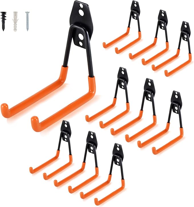 AOBEN Garage Hooks Heavy Duty, Steel Garage Storage Hooks, Utility Tool Hangers by AOBEN