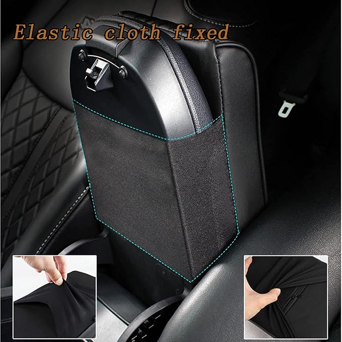 Car Center Console Cover, Memory Foam Car Armrest Cushion, Leather Arm Rest - Image 5