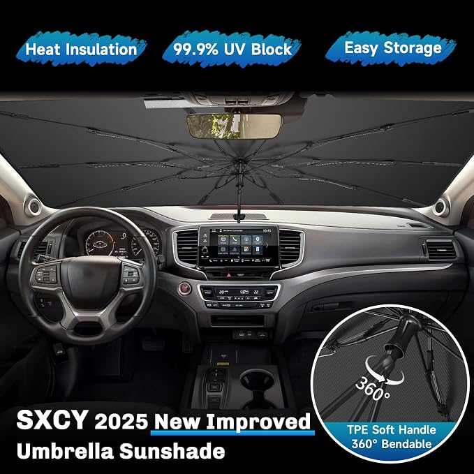 SXCY for 2017-2025 Honda Ridgeline Windshield Umbrella Sunshade for 2025 Honda - Image 3
