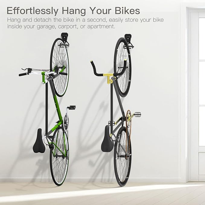Bike Wall Mount with Fixed Hook, Heavy Duty Bike Storage Rack, Bike Rack - Image 2