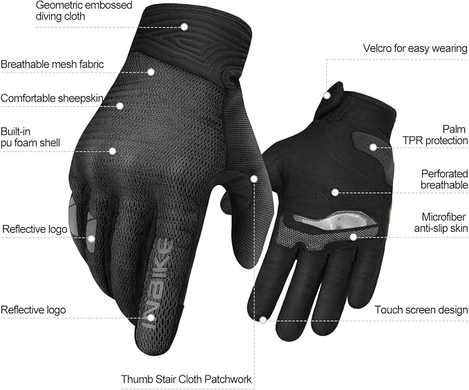 INBIKE Breathable Mesh Motorcycle Gloves - Image 3