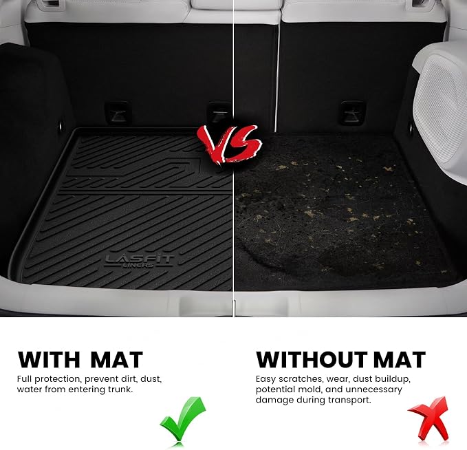 LASFIT Trunk Mat for Jeep Cherokee 2014-2023 All Weather TPE Custom Fit Cargo - Image 5