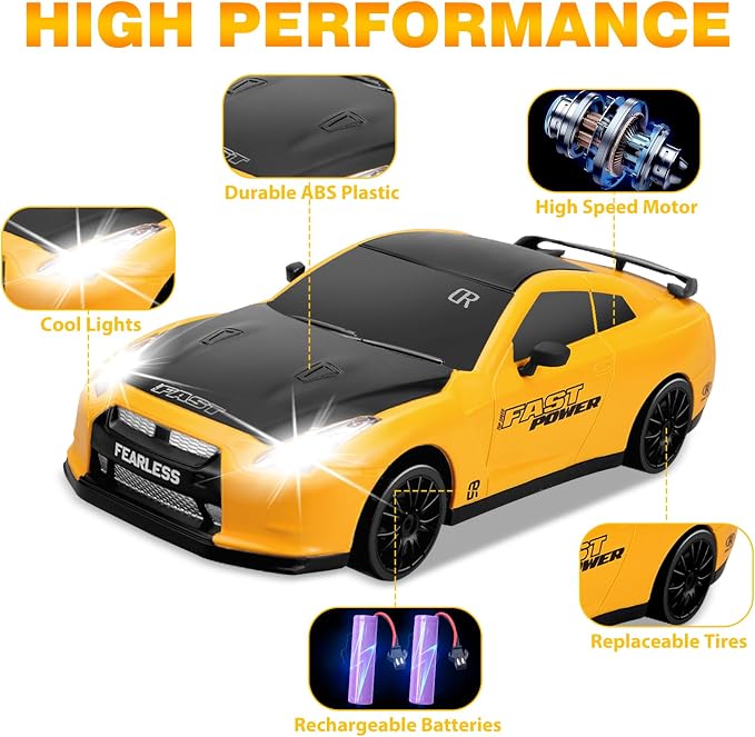 RC Drift Car 1/24 2.4GHz 4WD Remote Control Car, High Speed Drifting RC Cars - Image 3