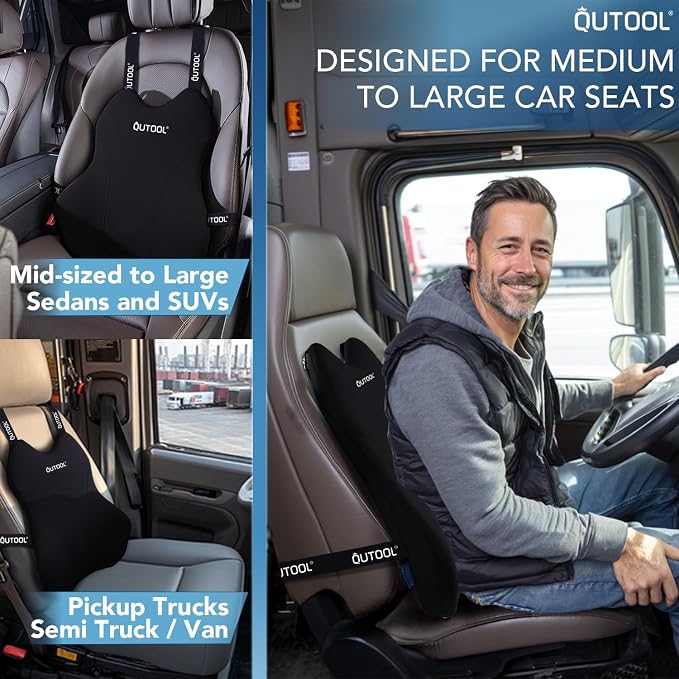 QUTOOL Lumbar Support Pillow for Car, Truck Accessories Travel Essentials - Image 6