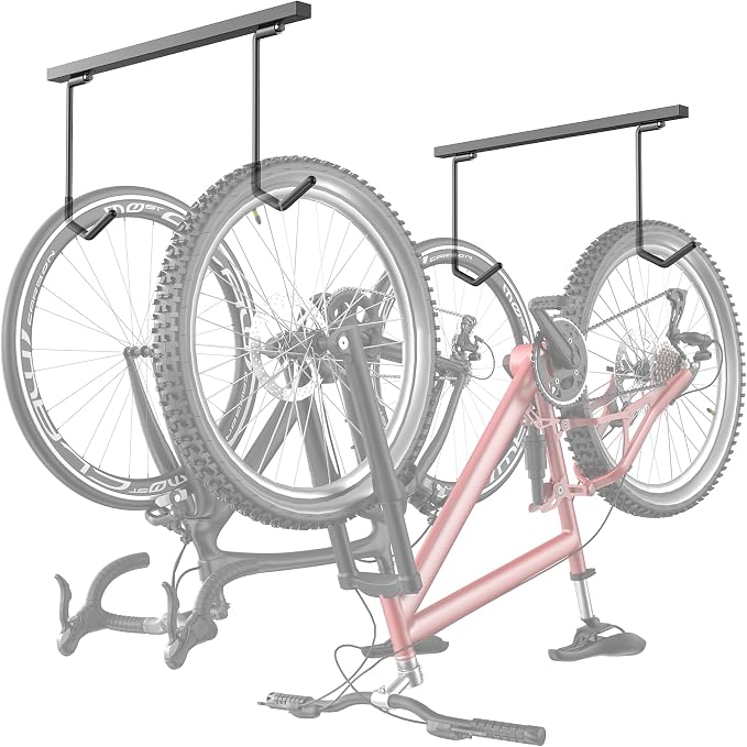 TORACK Overhead Bike Rack for Garage, Ceiling-Mounted Bicycle Storage Hooks for by TORACK