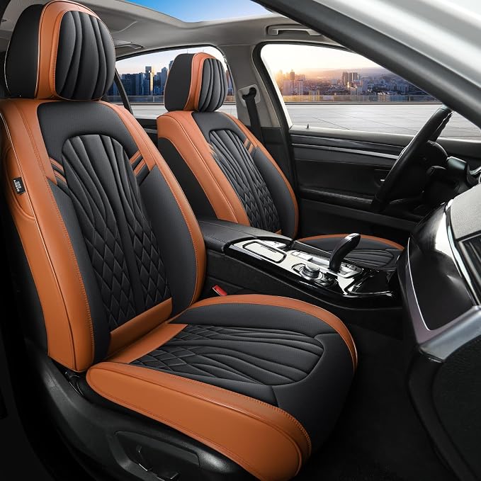 Leather Car Seat Covers, Car Seat Protector Waterproof, Seat Covers Full Set - Image 2