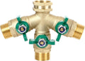 STYDDI Full Flow 3-Way Garden Hose Splitter, Solid Brass High Volume 3 Way Hose by STYDDI