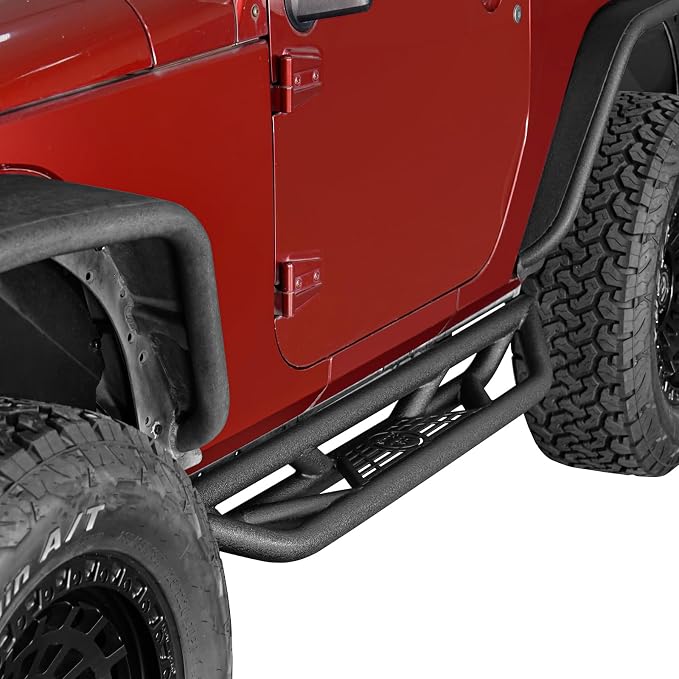 u-Box JK 2-Door Side Steps Running Boards, Drop Tubular Nerf Step Bars - Image 2