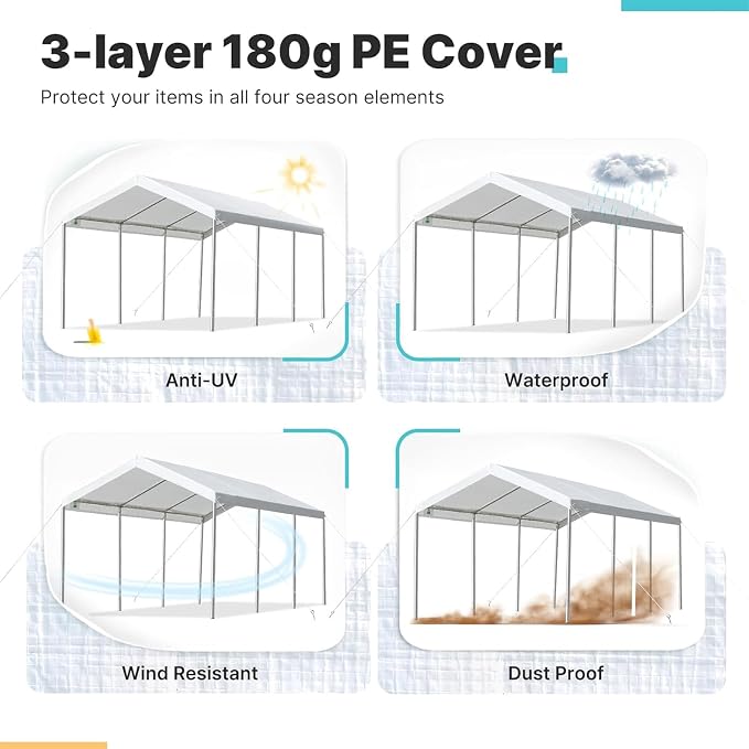 Carport Replacement Canopy Cover - Image 4
