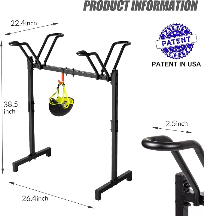 2 Bikes Floor Stand, Adjustable Bicycle Parking Rack - Image 7