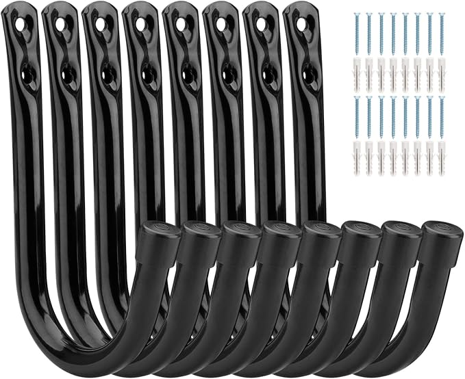 Heavy Duty Garage Storage Hooks, 3.4Inch J Utility Garage Wall Hooks by Whrsinlor