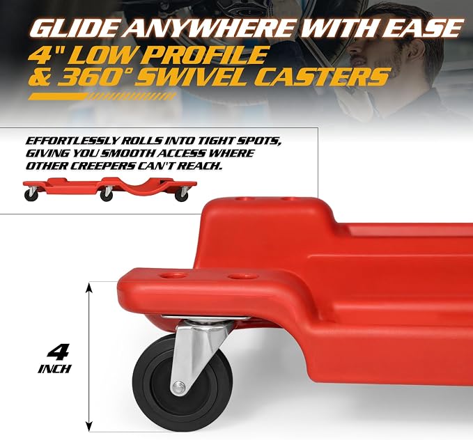 Magshion Automotive Creeper Under Car Roller, 40 Inch Low Profile Creepers - Image 8