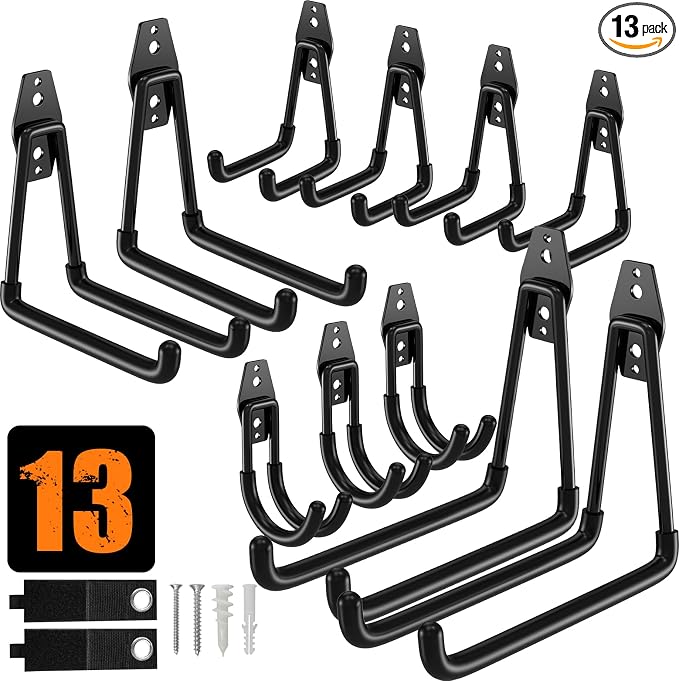 QcoQce 13 Pack Garage Hooks Heavy Duty by QcoQce