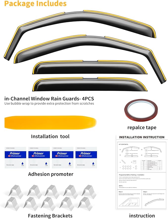 in-Channel Window Rain Guards Fit - Image 9