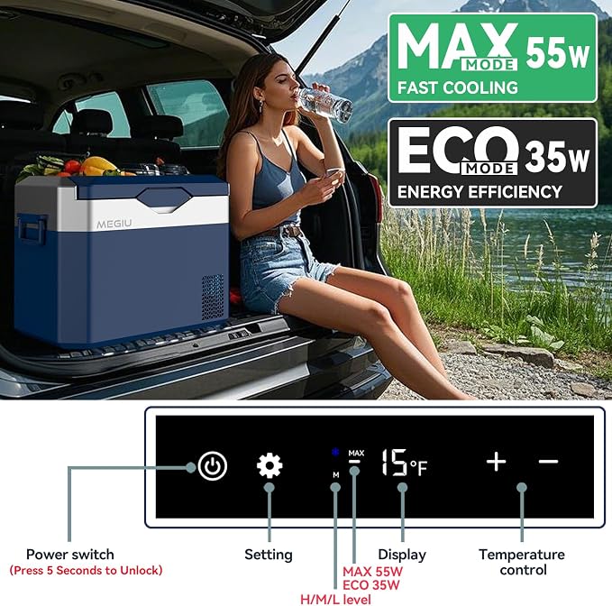 Car Fridge Portable 12V Refrigerator 32 Quart 12 Volt Freezer Compressor Cooler - Image 2