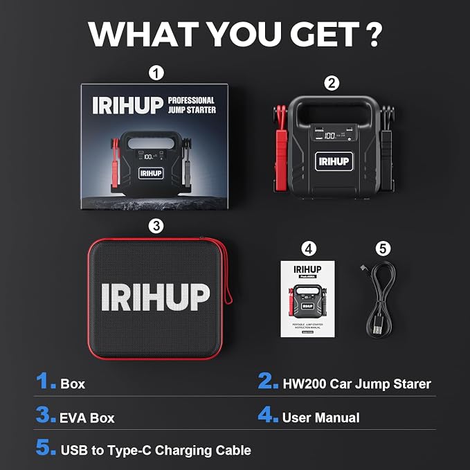 Car Battery Jump Starter 4000A, Car Jump Starter Jump Box, 12V Jump Starter - Image 7